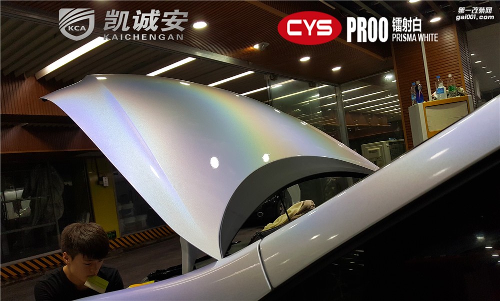 鄭州汽車改色本田艾力紳CYS-PR00鐳射白貼膜效果