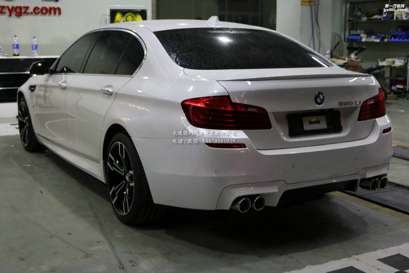 寶馬5系改裝M套裝Brembo鮑魚剎車鍛造輪轂完工