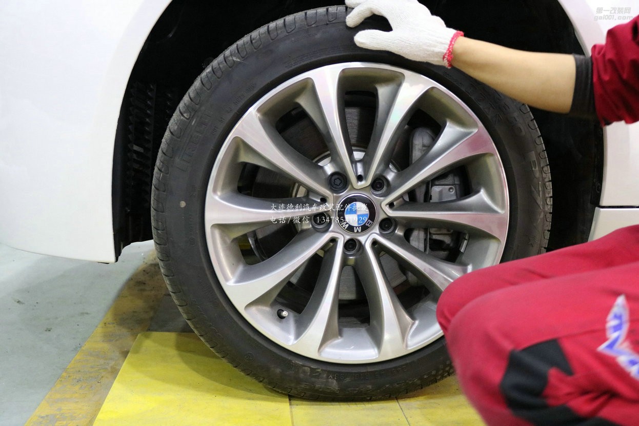 寶馬5系改裝M套裝Brembo鮑魚剎車鍛造輪轂完工