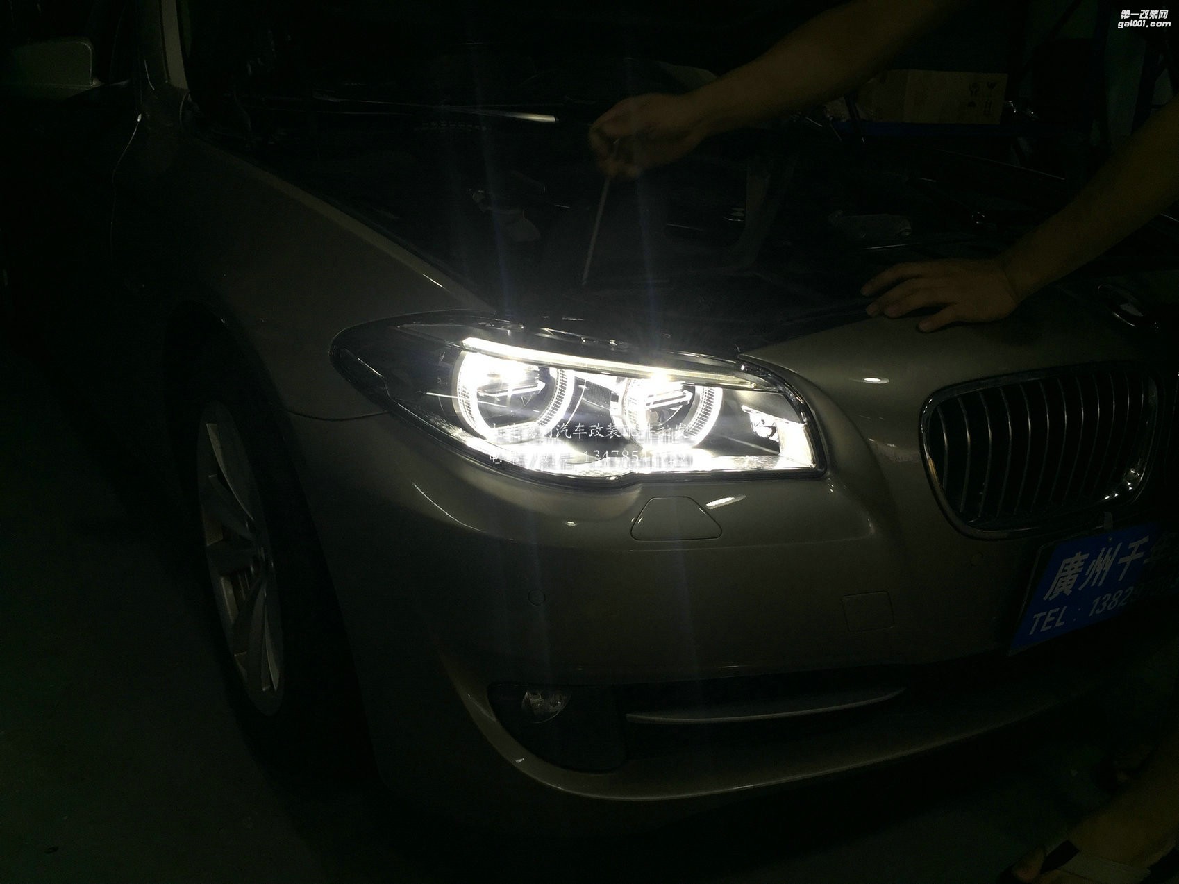 寶馬5系鹵素改裝LED大燈-車燈升級