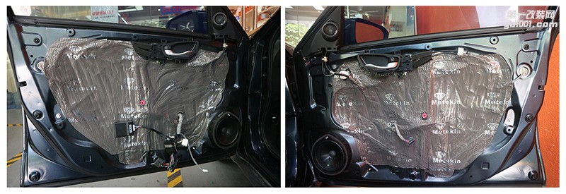 清遠(yuǎn)汽車音響改裝——本田思域前門兩門隔音升級(jí)