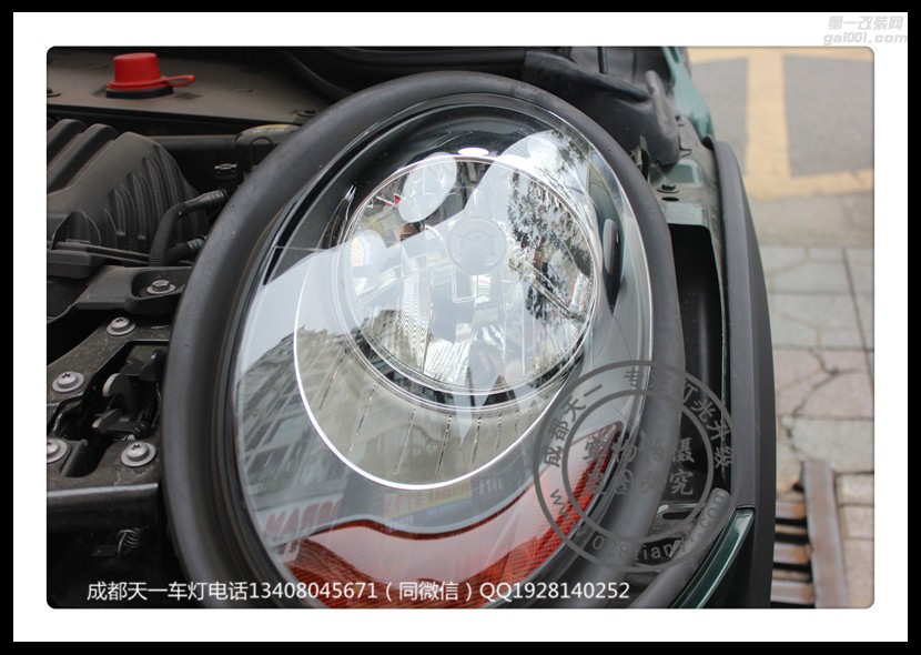 成都寶馬迷你車燈改裝升級氙氣燈雙光透鏡成都寶馬改車燈