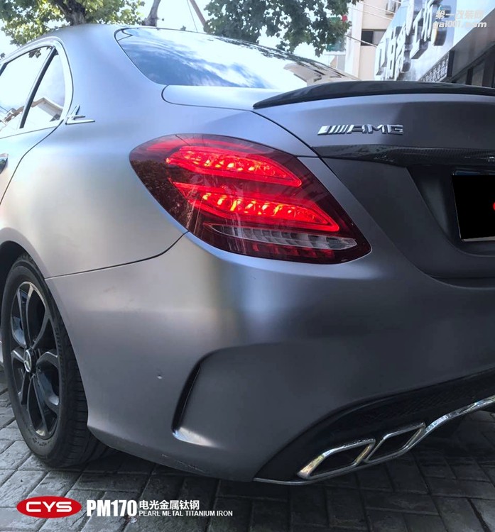 北京奔馳C63 CYS電光金屬鈦鋼 PM170 汽車改色貼膜