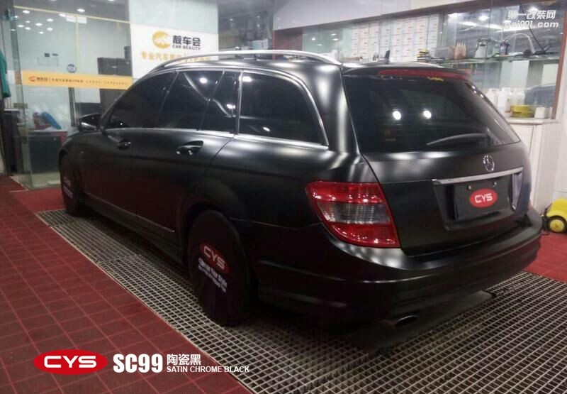 北京奔驰C200 CYS陶瓷黑 SC99 汽车改色贴膜