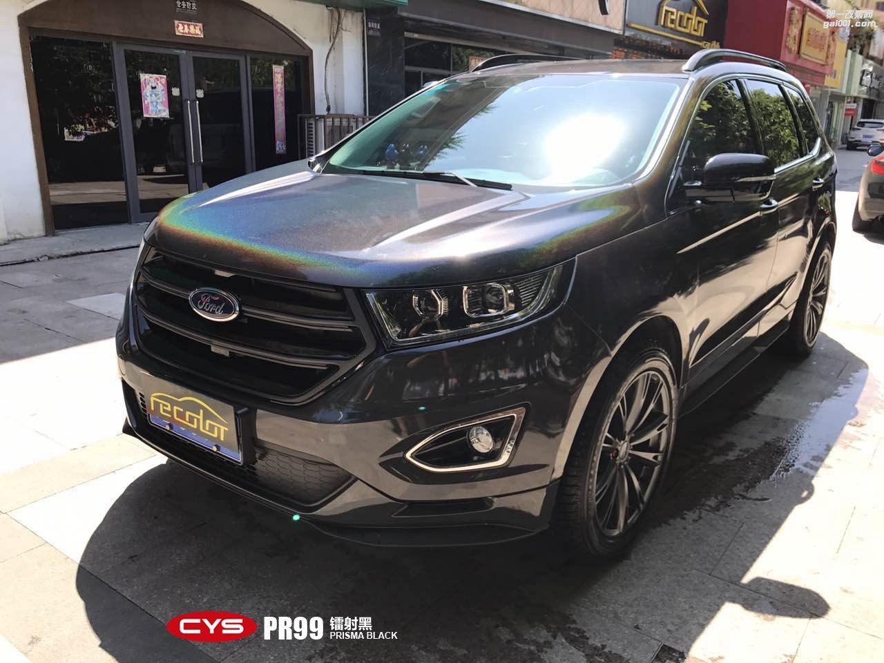 四川成都車(chē)衣裳福特銳界鐳射黑PR99汽車(chē)改色貼膜