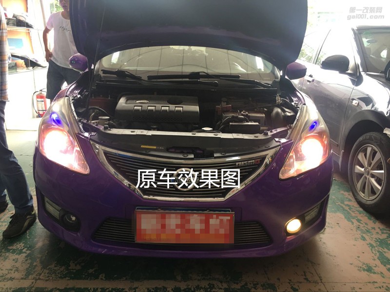 廣州專業(yè)改燈 日產(chǎn)騏達(dá)大燈升級頂級LED雙光透鏡+天使眼-案例分享