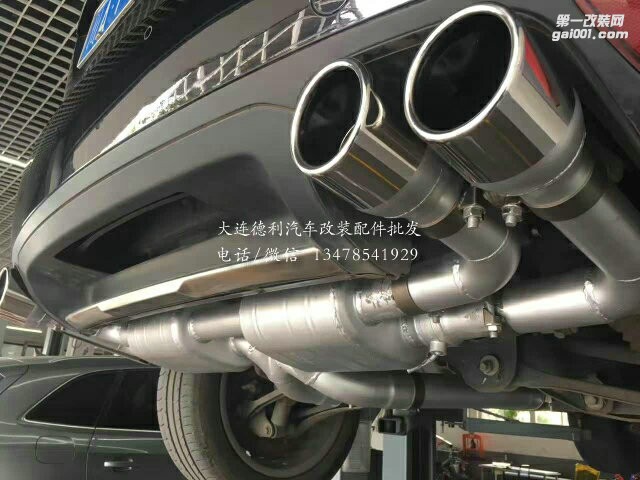 保時捷卡宴 改裝 德國Repose中尾段四出閥門排氣 閥門關閉，靜如原廠