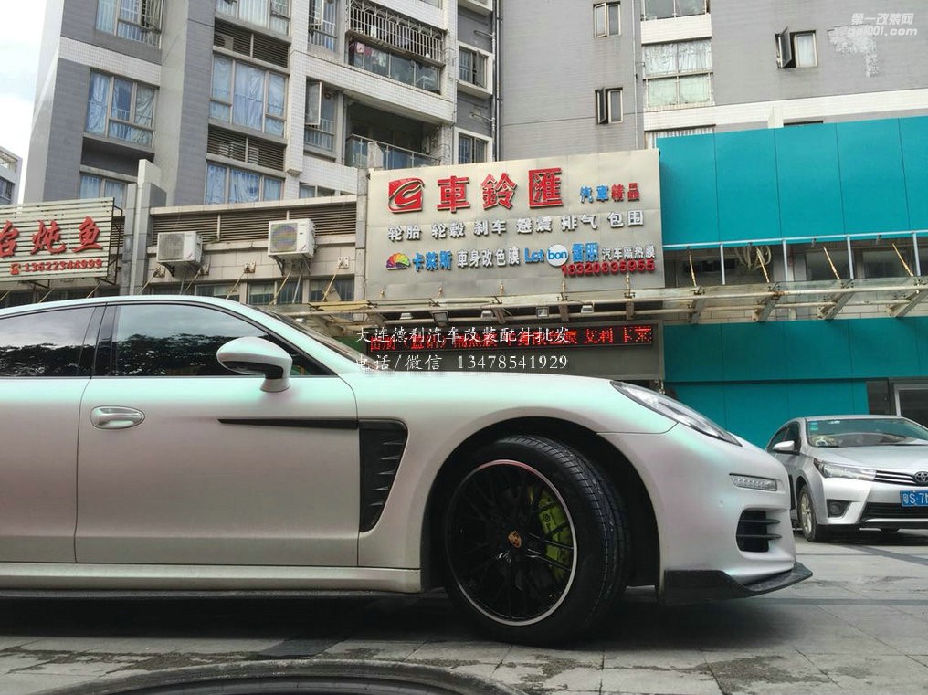 保時捷帕拉梅拉改裝20寸鍛造黑色輪轂