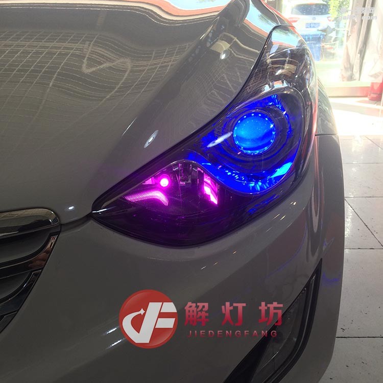 北京海拉5透鏡改裝店【解燈坊】現(xiàn)代朗動(dòng)升級(jí)海拉5透鏡