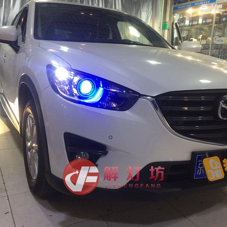 北京海拉5改燈店【解燈坊】馬自達CX5升級海拉5阿帕7套裝