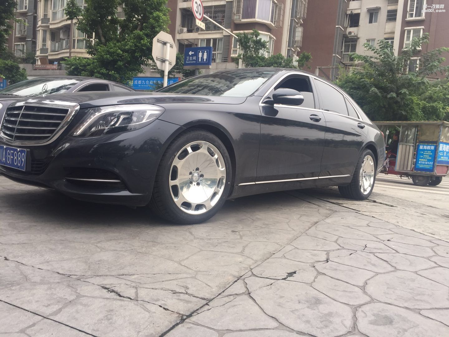 Mercedes 奔馳S320 S350 S400 S500升級邁巴赫輪轂改裝輪轂輪胎
