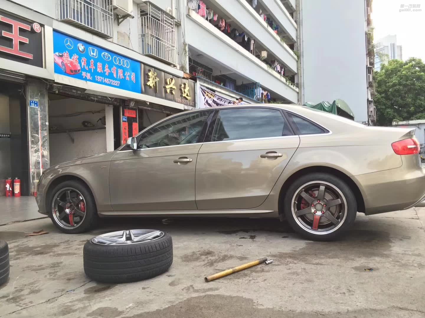 奧迪，換 RAYS  TE37 完工！