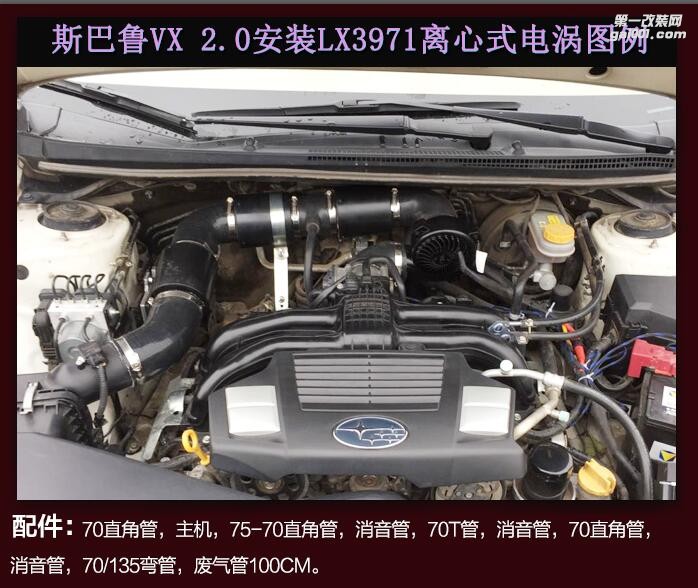 斯巴鲁XV提升动力节油改装配件 汽车进气改装键程离心式涡轮增压器LX3971