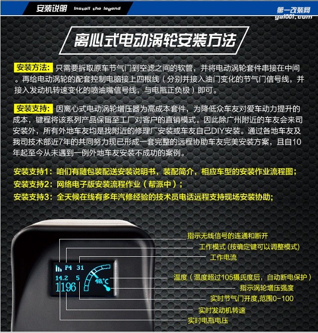 海馬丘比特動(dòng)力性能升級(jí)進(jìn)氣改裝安裝鍵程離心式電動(dòng)渦輪增壓器LX3971