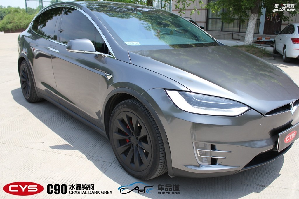四川成都車衣裳特斯拉水晶鎢鋼C90車身改色貼膜