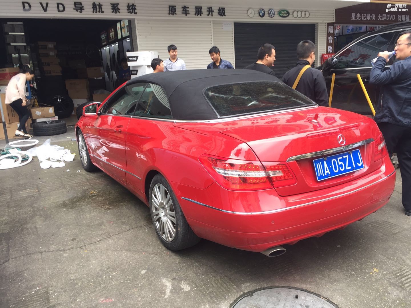 12款奔馳E260敞篷 E300 E320 E400升級19寸改裝輪轂輪胎