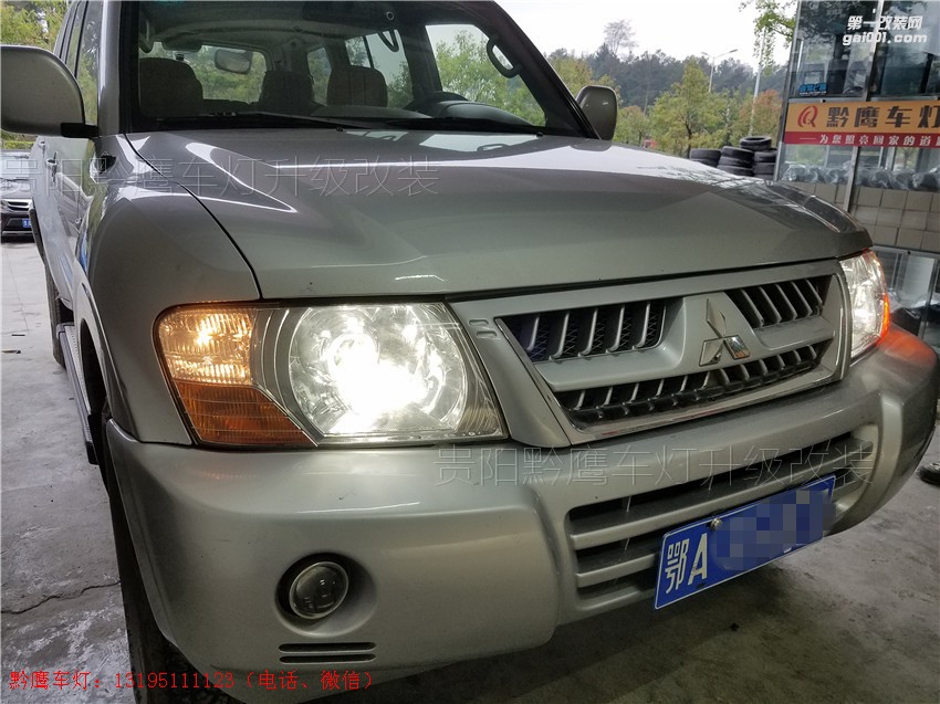 貴陽(yáng)帕杰羅車(chē)燈改裝海拉五雙光透鏡；貴陽(yáng)黔鷹；帕杰羅大燈升級(jí)；歐司朗氙氣燈