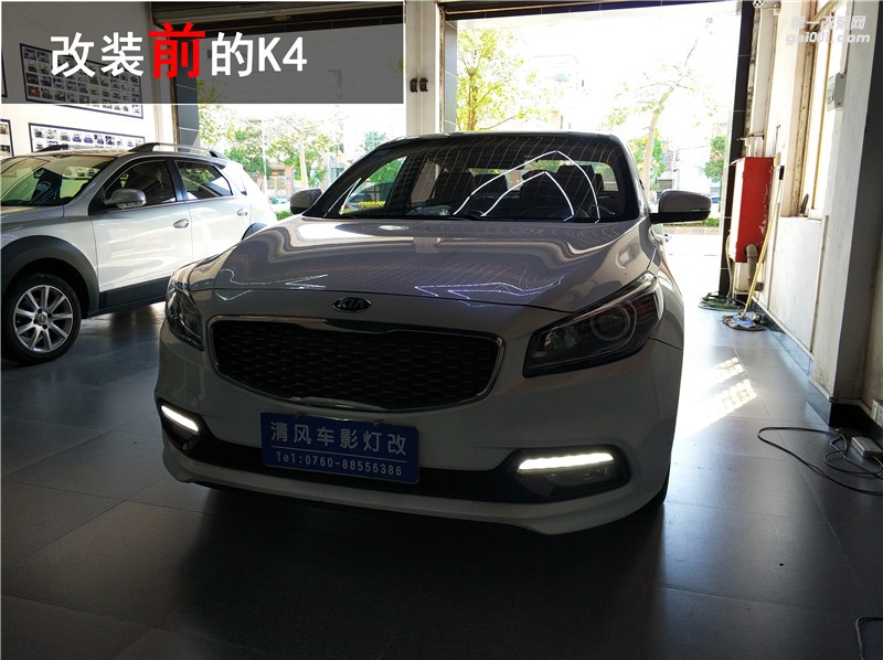 中山起亞K4車(chē)燈改裝 升級(jí)海拉五雙光透鏡 氙氣大燈改裝！——清風(fēng)車(chē)影燈改