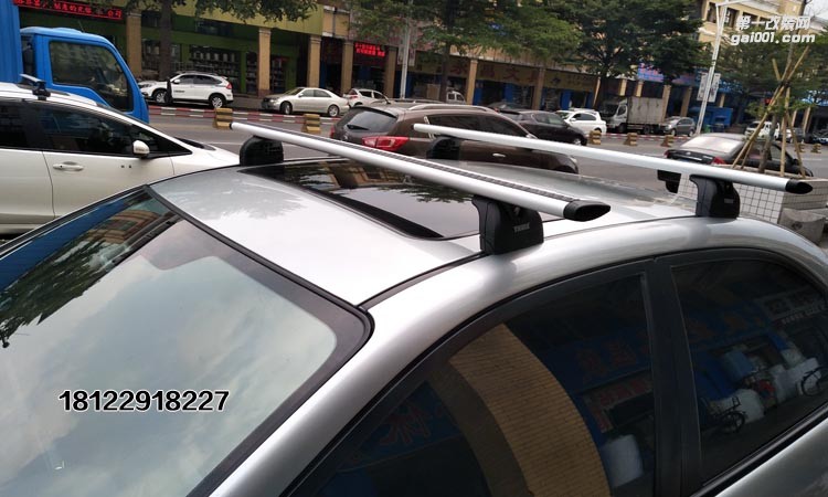 09款馬自達(dá)6拓樂thule753+969翼?xiàng)U+3系卡墊裝車實(shí)拍圖可帶單車架行李箱行李框