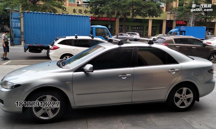 09款馬自達(dá)6拓樂thule753+969翼?xiàng)U+3系卡墊裝車實(shí)拍圖可帶單車架行李箱行李框