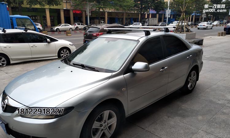 09款馬自達(dá)6拓樂thule753+969翼?xiàng)U+3系卡墊裝車實(shí)拍圖可帶單車架行李箱行李框