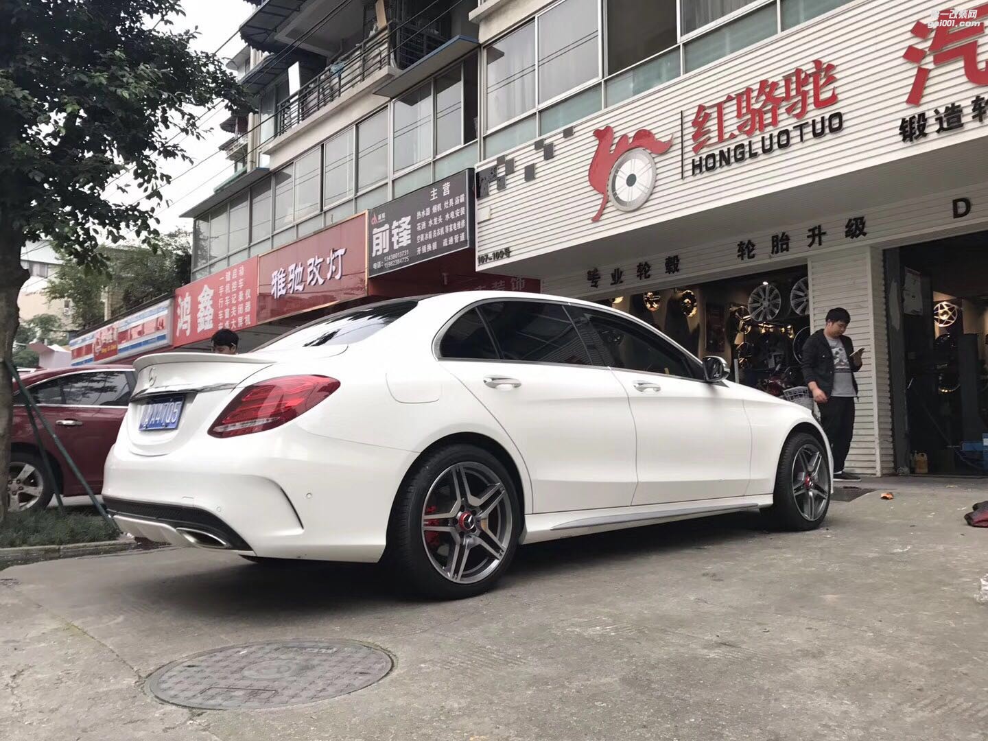 奔馳C200 C260 C300 升級18寸奔馳AMG輪轂 輪胎鋼圈