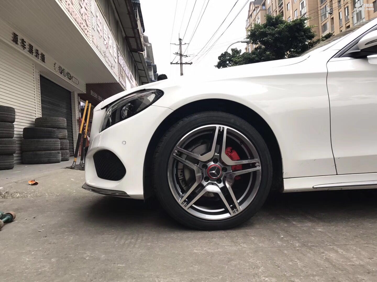 奔馳C200 C260 C300 升級18寸奔馳AMG輪轂 輪胎鋼圈