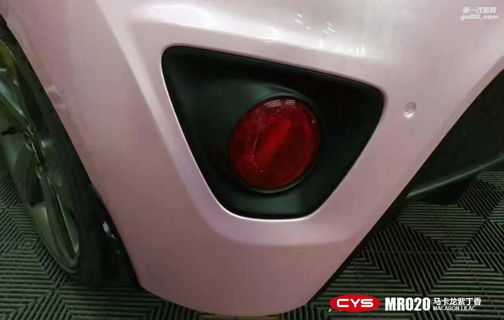 四川成都車衣裳現(xiàn)代飛思馬卡龍紫丁香汽車改色貼膜