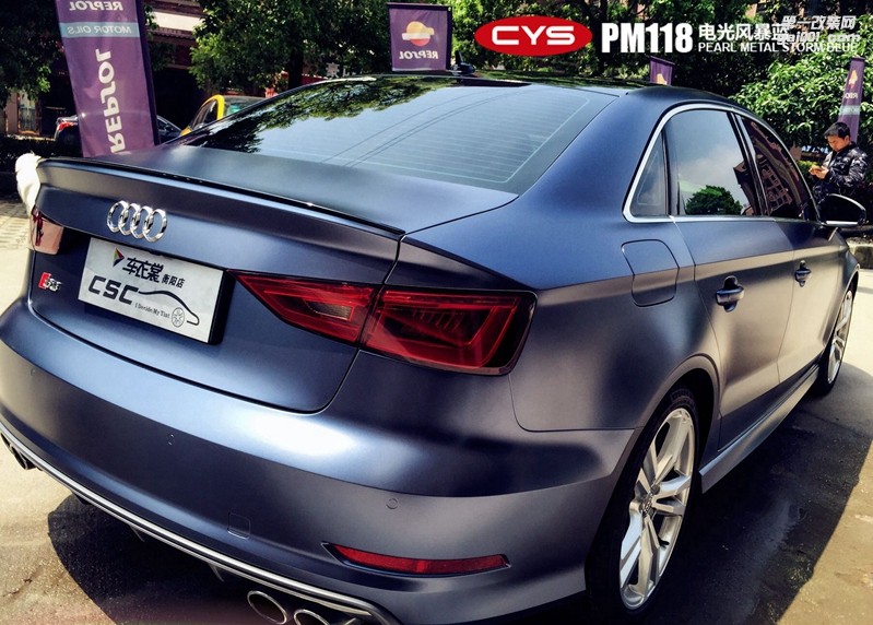 CYS電光金屬風(fēng)暴藍(lán)車身膜車衣裳PM118電光金屬風(fēng)暴藍(lán)改色膜