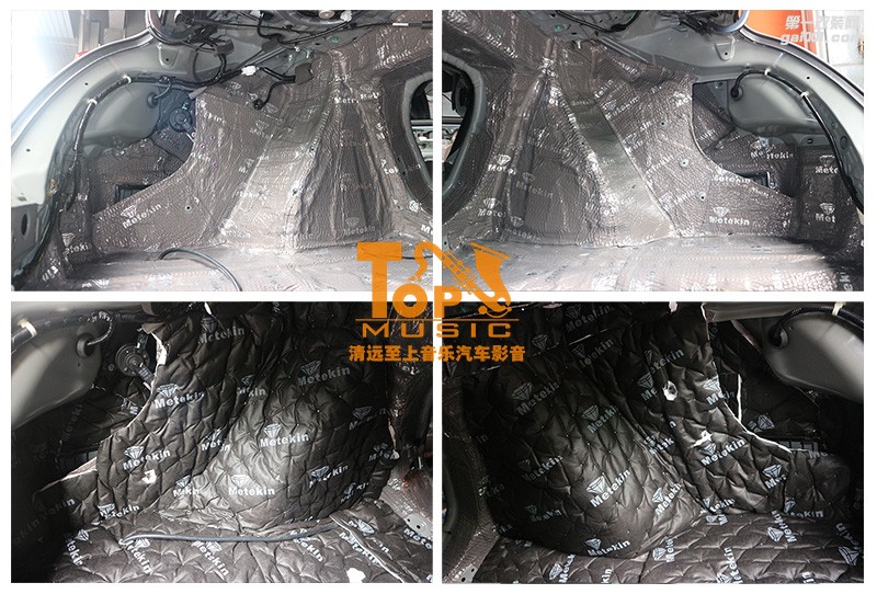 驅(qū)趕噪音，靜享音樂(lè)，清遠(yuǎn)至上汽車音響改裝十代思域美特靜全車隔音