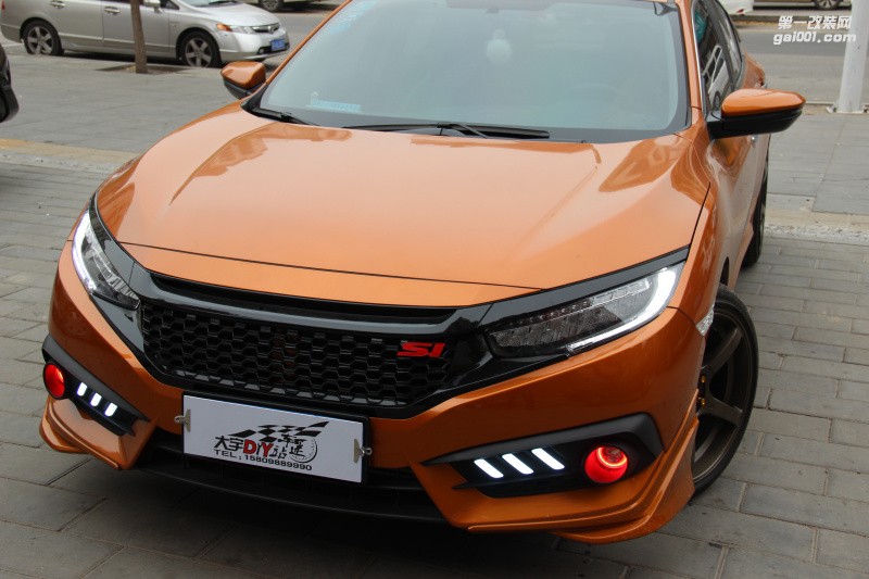 大宇車迷站 10代本田思域 改裝升級(jí)AP5200剎車套裝