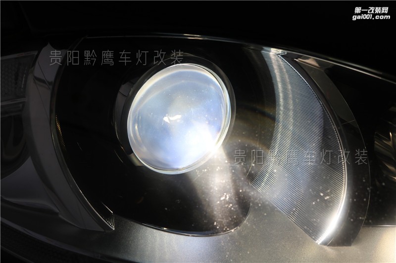 貴陽捷豹XJL車燈改裝；xjl改海拉五飛利浦XV+氙氣燈
