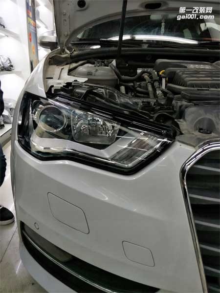 西寧汽車大燈改裝奧迪A3汽車燈光升級|精藝精車燈改裝案例