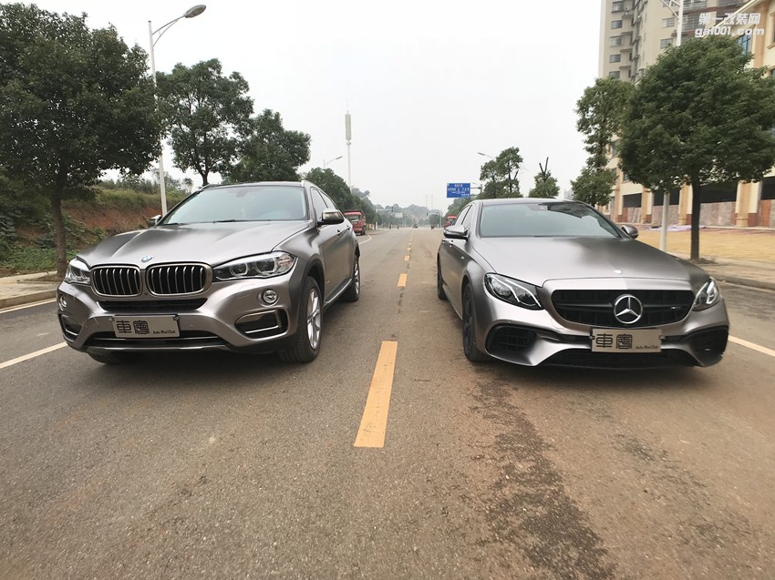 奔馳E級(jí)升級(jí)E63S包圍+電光鈦金灰改色