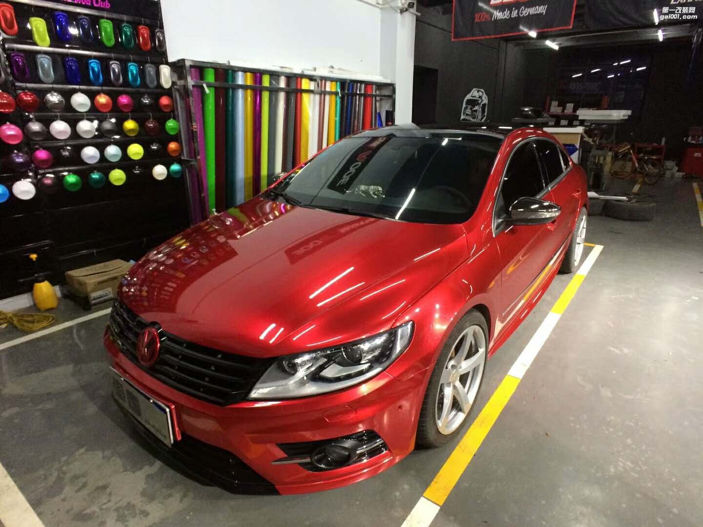 大眾CC美國禿鷹亮面金屬紅