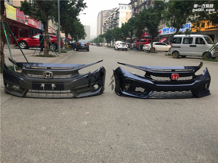 成都銳行新思域改裝SI款前杠TYPE-R中網(wǎng) 后側(cè)百葉窗