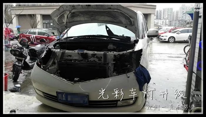 本田艾力申改裝海拉五雙光透鏡氙氣燈LED大燈成都光彩車燈