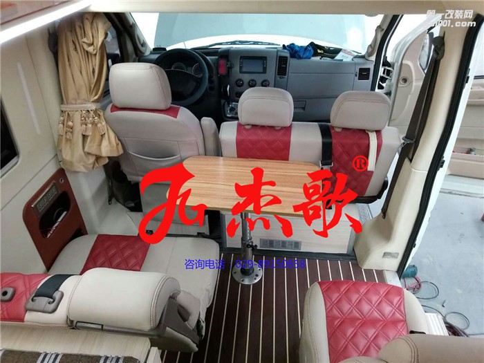 商務(wù)車、房車內(nèi)飾改裝、房車個性化定制改裝---東風(fēng)御風(fēng)短軸中頂房車改裝案例