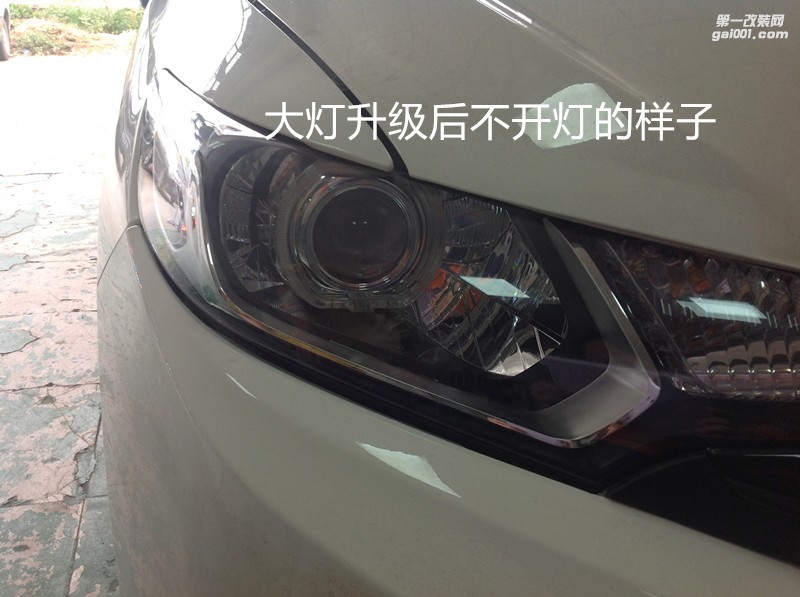 廣州汽車改燈 本田飛度大燈升級海拉5透鏡飛利浦5000K套裝+天使眼