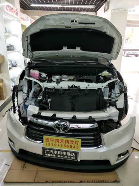 西寧燈光改裝 豐田漢蘭達精藝精改燈案例-西寧專業(yè)汽車燈光改裝店