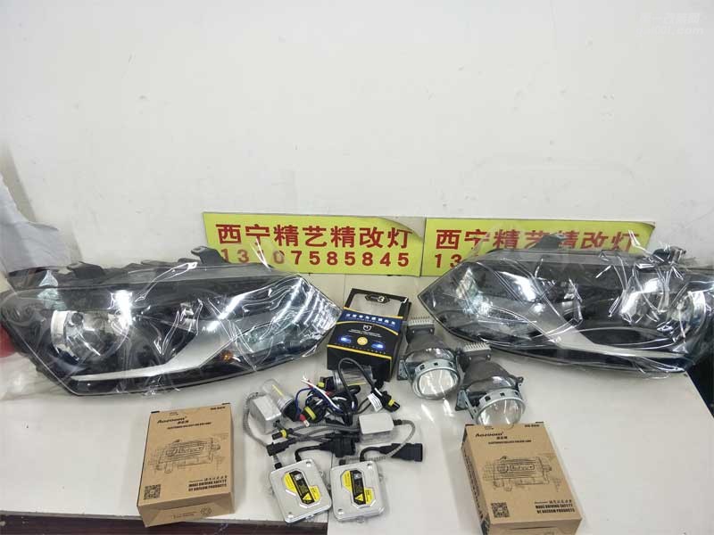 西寧汽車大燈改裝大眾POLO汽車燈光升級|精藝精車燈改裝案例