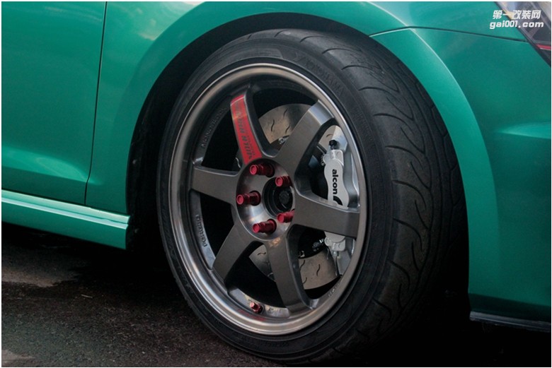 海亞：高爾夫7 GTI MK7 升級 RAYS TE37SL PG紅標 英國alcon car97 六活塞剎車套件 KWV3避震