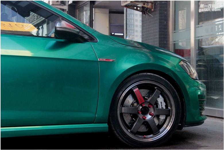 海亞：高爾夫7 GTI MK7 升級 RAYS TE37SL PG紅標 英國alcon car97 六活塞剎車套件 KWV3避震
