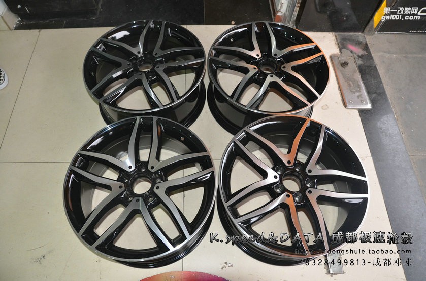 奔馳C200L 升級18寸雅泛迪正品輪轂改裝案例