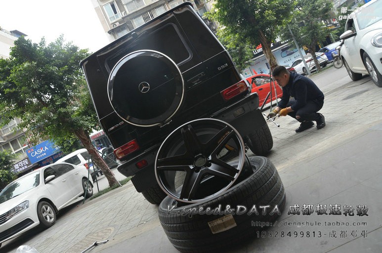 奔馳G350升級20寸定制鍛造輪轂G65款式裝車完成
