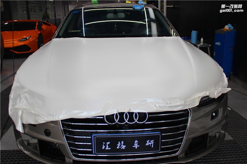 長(zhǎng)沙匯格車(chē)研 奧迪S5施工德國(guó)PWF電光白