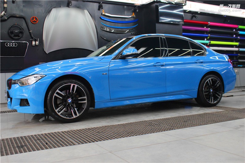 長(zhǎng)沙匯格車研 寶馬3系施工CYS新品阿布扎比藍(lán)