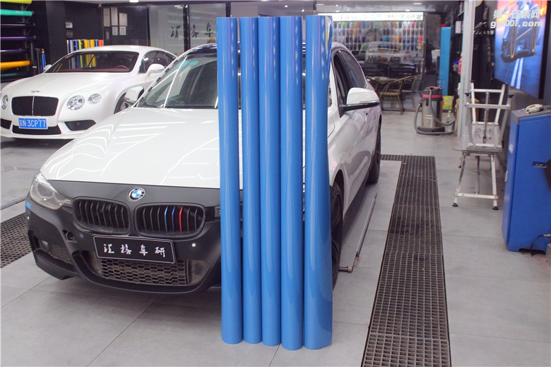 長(zhǎng)沙匯格車研 寶馬3系施工CYS新品阿布扎比藍(lán)