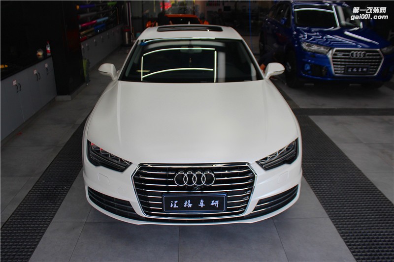 長(zhǎng)沙匯格車(chē)研 奧迪S5施工德國(guó)PWF電光白