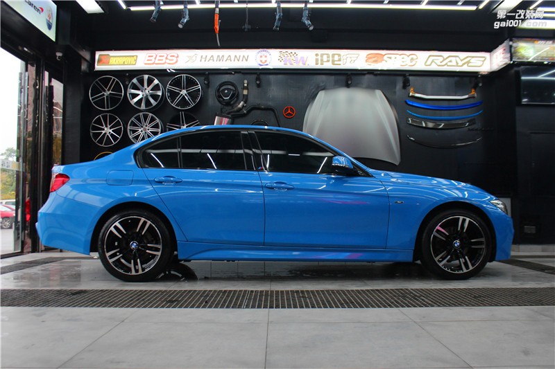 長(zhǎng)沙匯格車研 寶馬3系施工CYS新品阿布扎比藍(lán)